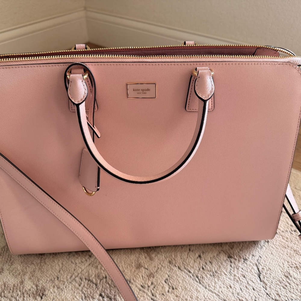 Kate Spade Rose Smoke Serena Laptop Bag KK646 NWT